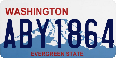 WA license plate ABY1864
