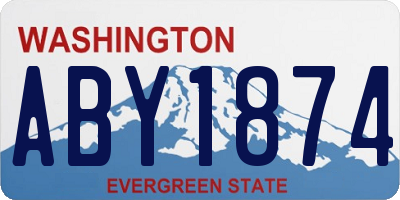 WA license plate ABY1874