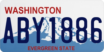 WA license plate ABY1886