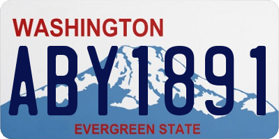 WA license plate ABY1891