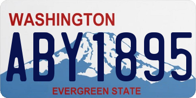 WA license plate ABY1895