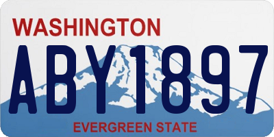 WA license plate ABY1897