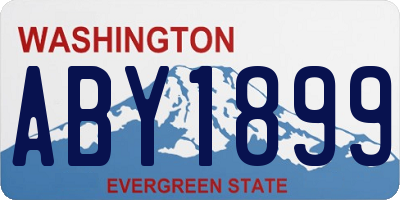 WA license plate ABY1899