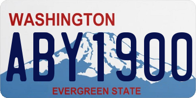 WA license plate ABY1900