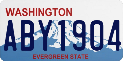 WA license plate ABY1904