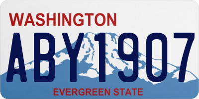 WA license plate ABY1907