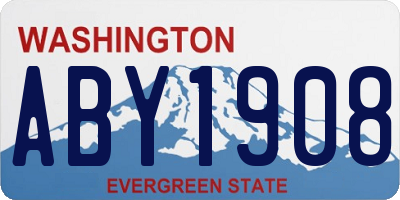 WA license plate ABY1908