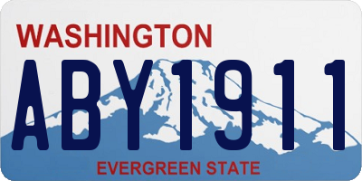 WA license plate ABY1911