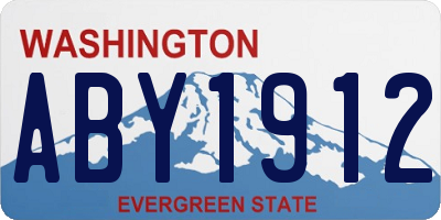 WA license plate ABY1912