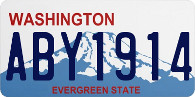 WA license plate ABY1914