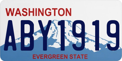 WA license plate ABY1919
