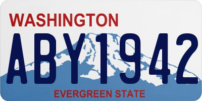 WA license plate ABY1942