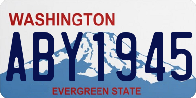 WA license plate ABY1945