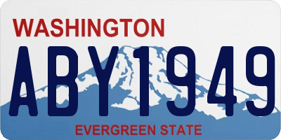 WA license plate ABY1949