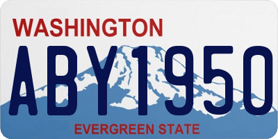 WA license plate ABY1950