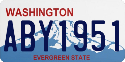 WA license plate ABY1951