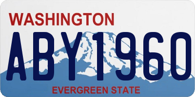 WA license plate ABY1960