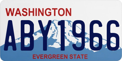 WA license plate ABY1966