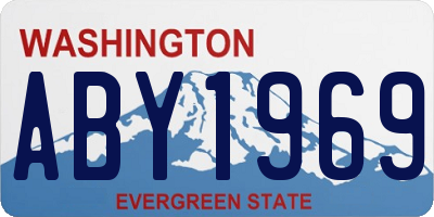 WA license plate ABY1969