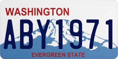WA license plate ABY1971