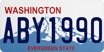 WA license plate ABY1990