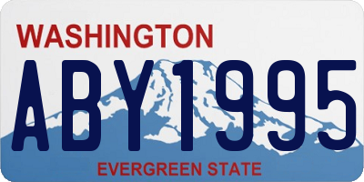 WA license plate ABY1995