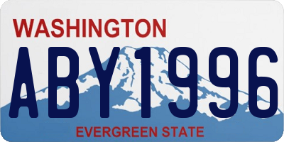 WA license plate ABY1996