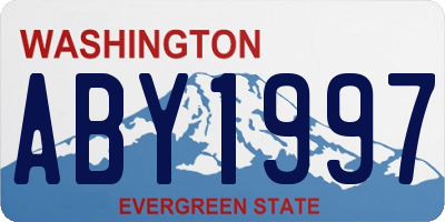 WA license plate ABY1997