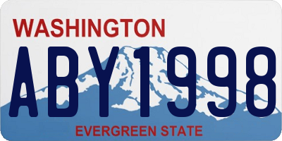WA license plate ABY1998