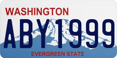 WA license plate ABY1999