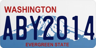 WA license plate ABY2014