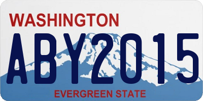 WA license plate ABY2015