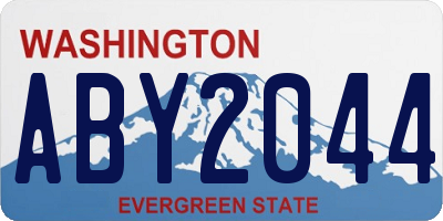 WA license plate ABY2044