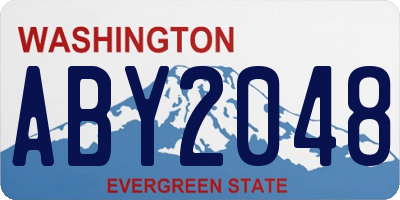 WA license plate ABY2048