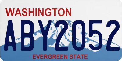 WA license plate ABY2052