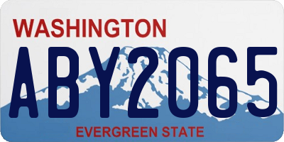 WA license plate ABY2065