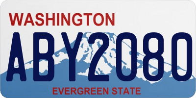 WA license plate ABY2080