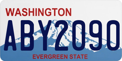WA license plate ABY2090