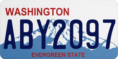 WA license plate ABY2097