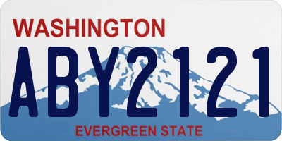 WA license plate ABY2121