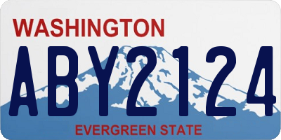 WA license plate ABY2124