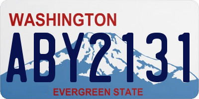WA license plate ABY2131