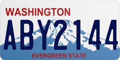WA license plate ABY2144