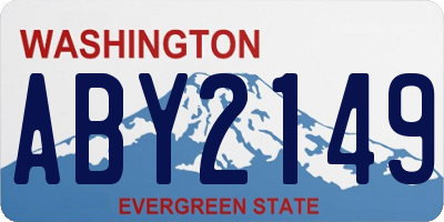 WA license plate ABY2149