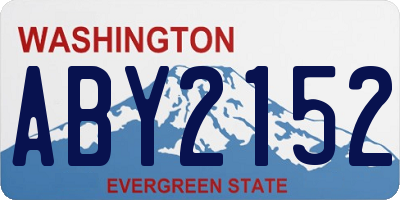 WA license plate ABY2152