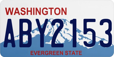 WA license plate ABY2153