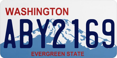 WA license plate ABY2169