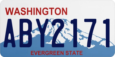 WA license plate ABY2171