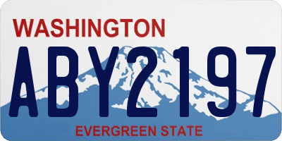 WA license plate ABY2197