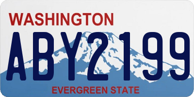 WA license plate ABY2199